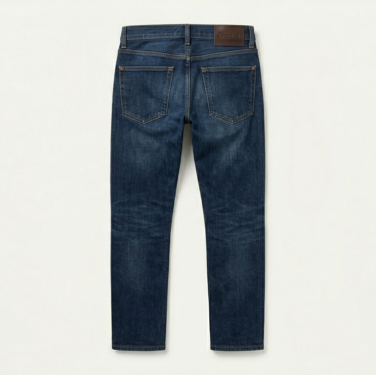 The Straight jean in Original Indigo — back view without model