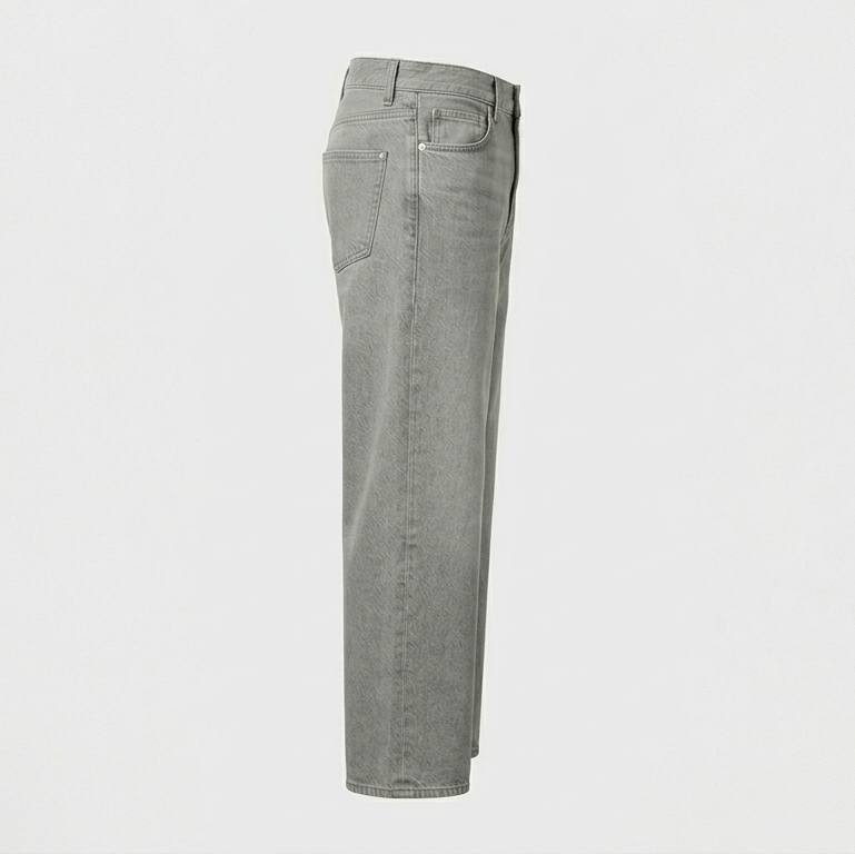 The Wide jean in Stone Grey — Side view without models