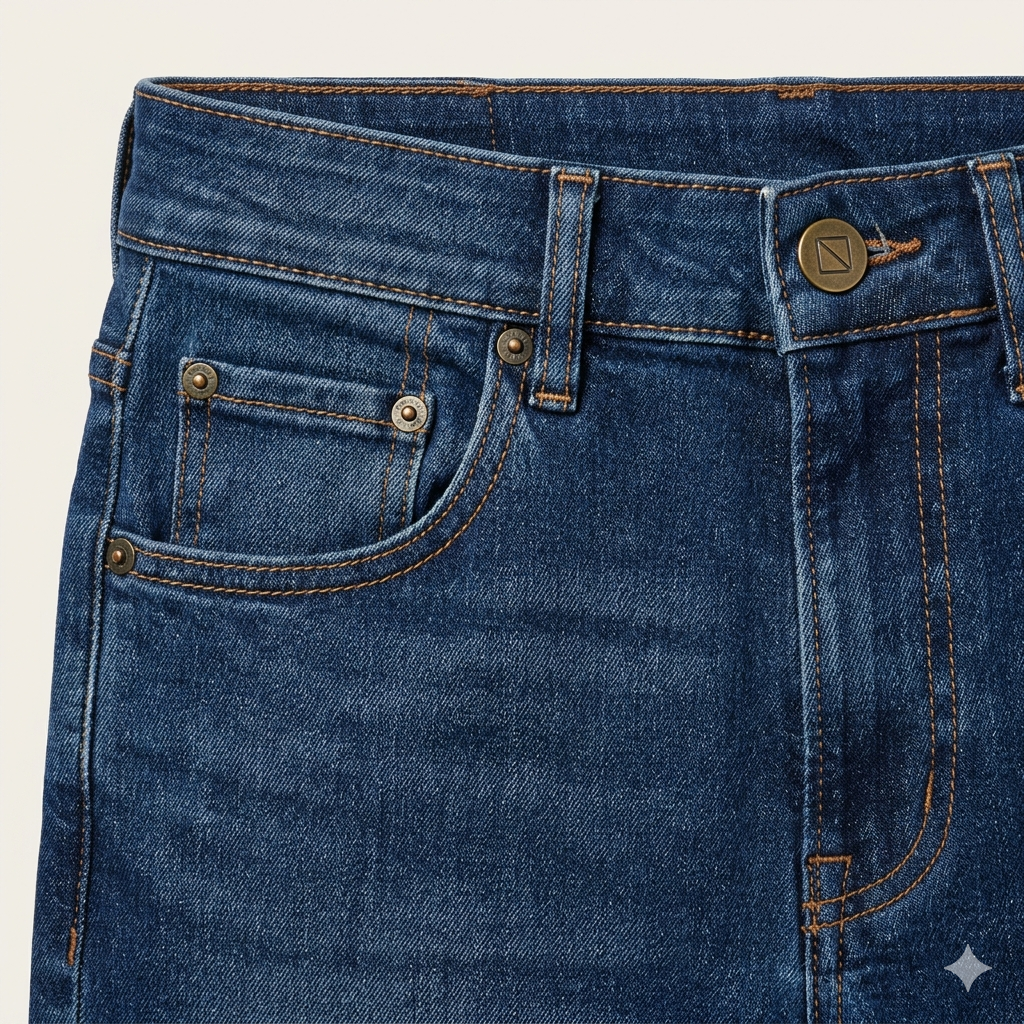 The Straight jean in Original Indigo — detail view without model